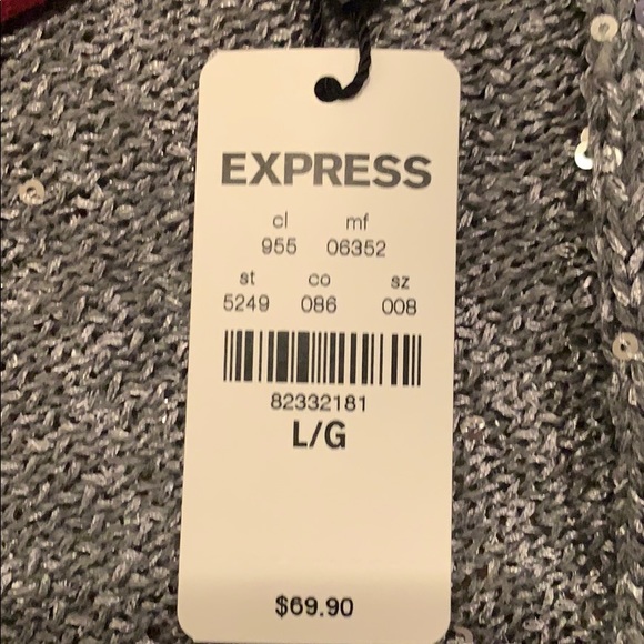 NWT Express Sparkly Cardigan size large - Picture 3 of 3